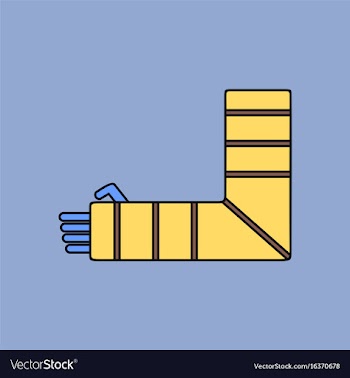 Flat icon design collection broken arm vector image