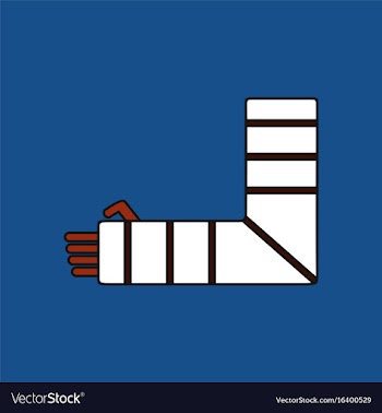 Flat icon design collection broken arm vector image