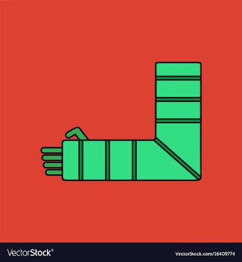 Flat icon design collection broken arm vector image