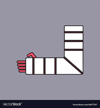 Flat icon design collection broken arm vector image