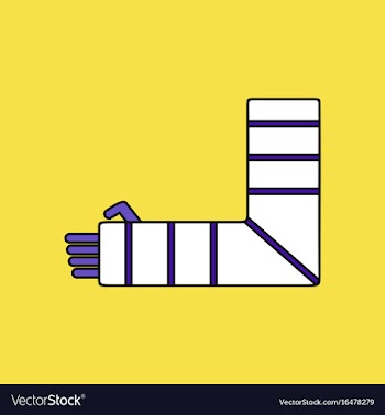 Flat icon design collection broken arm vector image