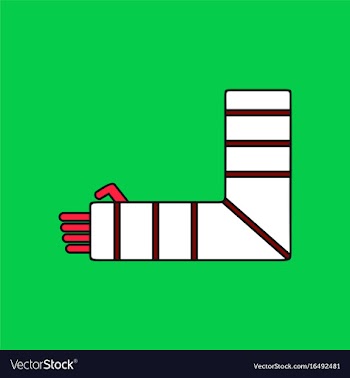 Flat icon design collection broken arm vector image