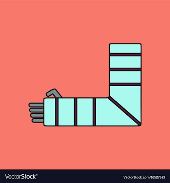 Flat icon design collection broken arm vector image