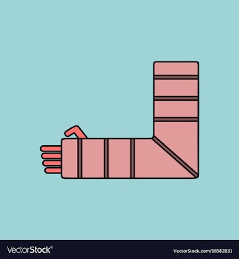 Flat icon design collection broken arm vector image