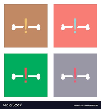 Flat icon design collection broken bone vector image