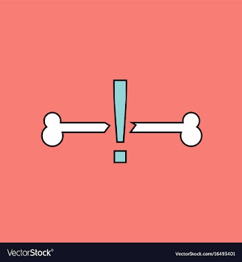 Flat icon design collection broken bone vector image