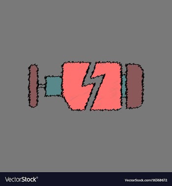 Flat icon design collection broken engine in vector image