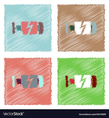 Flat icon design collection broken engine in vector image