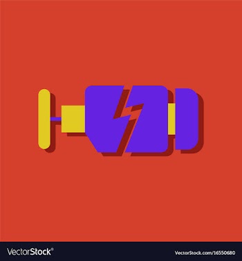 Flat icon design collection broken engine in vector image