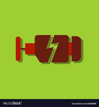 Flat icon design collection broken engine in vector image