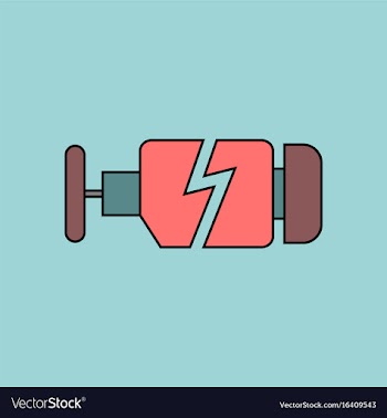 Flat icon design collection broken engine vector image