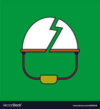 Flat icon design collection broken military helmet vector image