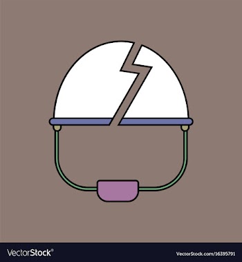 Flat icon design collection broken military helmet vector image