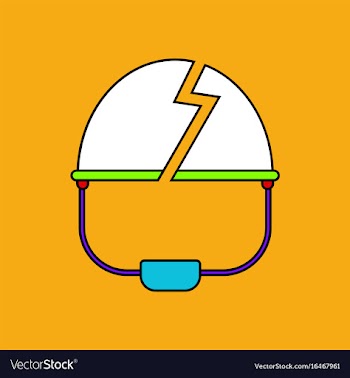 Flat icon design collection broken military helmet vector image