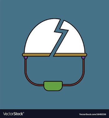 Flat icon design collection broken military helmet vector image