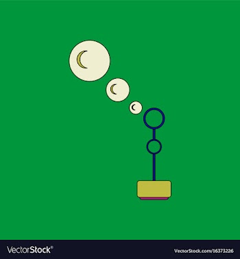 Flat icon design collection bubble stick vector image