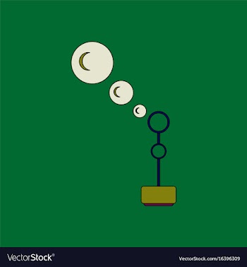 Flat icon design collection bubble stick vector image