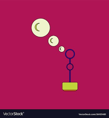 Flat icon design collection bubble stick vector image