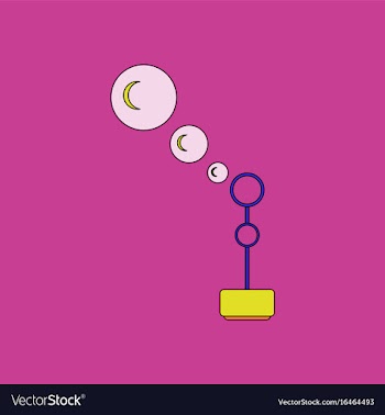 Flat icon design collection bubble stick vector image