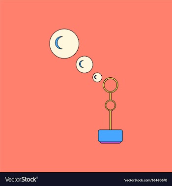 Flat icon design collection bubble stick vector image
