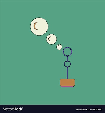 Flat icon design collection bubble stick vector image