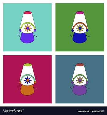 Flat icon design collection bucket and sand vector image