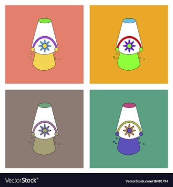 Flat icon design collection bucket and sand vector image