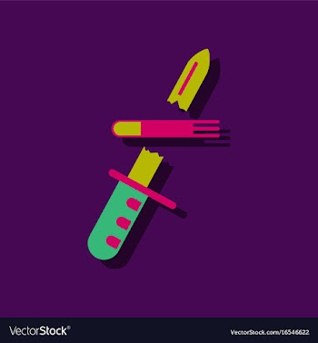 Flat icon design collection bullet broke knife in vector image