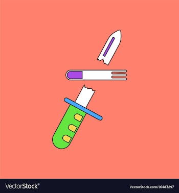 Flat icon design collection bullet broke knife vector image