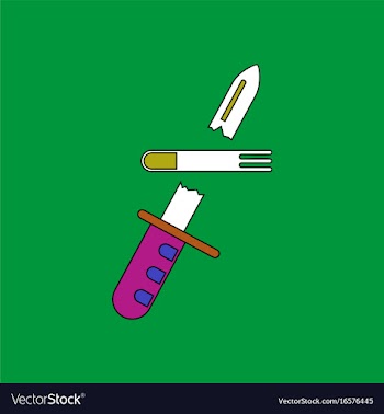 Flat icon design collection bullet broke knife vector image