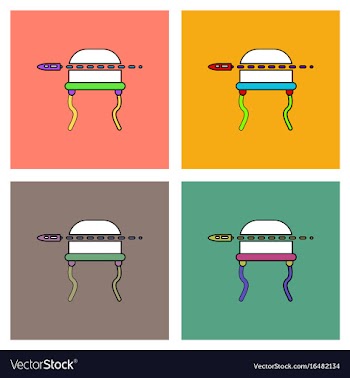 Flat icon design collection bullet pierced the vector image