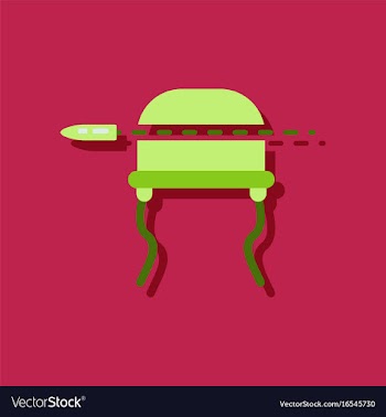 Flat icon design collection bullet pierced the vector image
