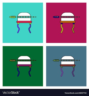 Flat icon design collection bullet pierced the vector image