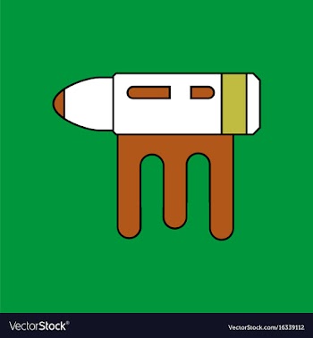 Flat icon design collection bullet with blood vector image