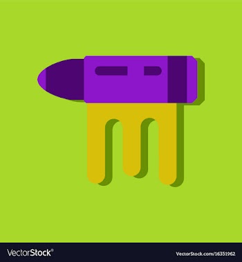 Flat icon design collection bullet with blood vector image
