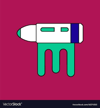 Flat icon design collection bullet with blood vector image