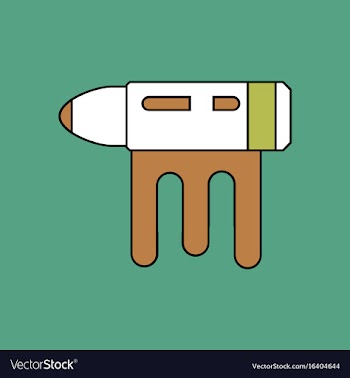 Flat icon design collection bullet with blood vector image