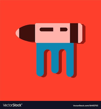Flat icon design collection bullet with blood vector image