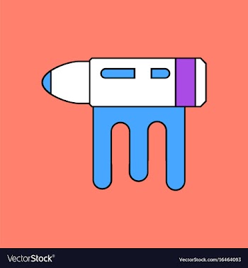 Flat icon design collection bullet with blood vector image