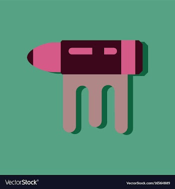 Flat icon design collection bullet with blood vector image