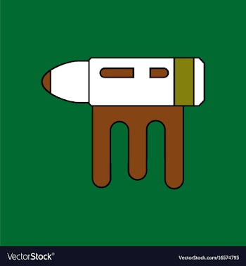 Flat icon design collection bullet with blood vector image