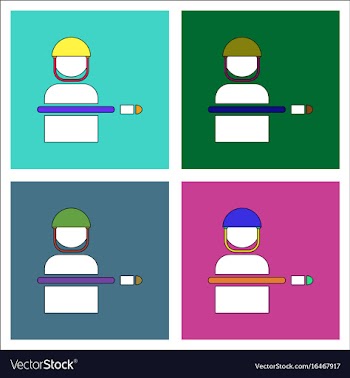 Flat icon design collection bullet wounded soldier vector image