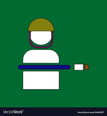 Flat icon design collection bullet wounded soldier vector image