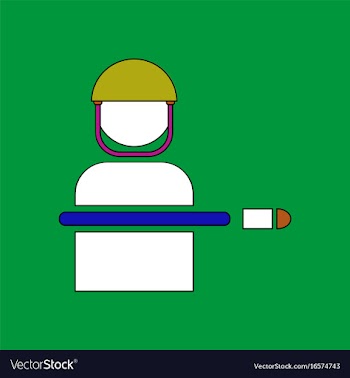 Flat icon design collection bullet wounded soldier vector image