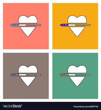 Flat icon design collection bullet wounded the vector image