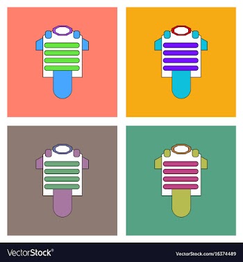 Flat icon design collection bulletproof vest vector image