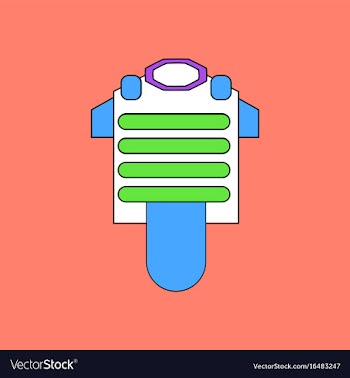 Flat icon design collection bulletproof vest vector image