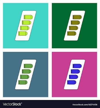 Flat icon design collection bullets in magazine vector image