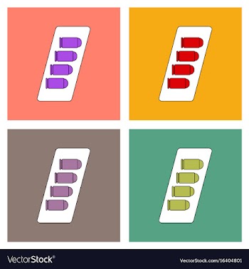 Flat icon design collection bullets in magazine vector image