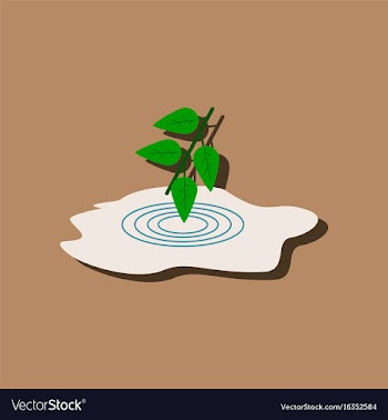 Flat icon design collection bush and puddle in vector image